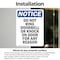 Signmission Do Not Ring Doorbell Or Knock OSHA Notice Sign, Vinyl Decal, 7in W x 10in L, 2PK OS-2PACK-NS-D-710-V-11356 - alternate 2